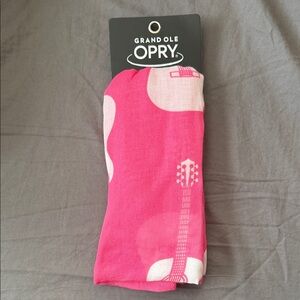 NWT Grand Ole Opry Guitar Design Pink Scarf